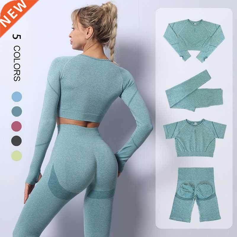 2pcs seamless yoga set women tracksuit high waist leggings w