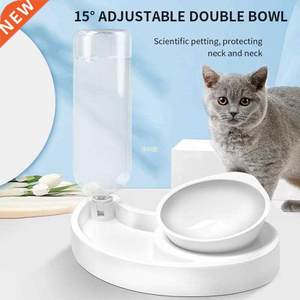 Water Feeding Bowl Food Cats Dogs Feeder Fountain Drinking