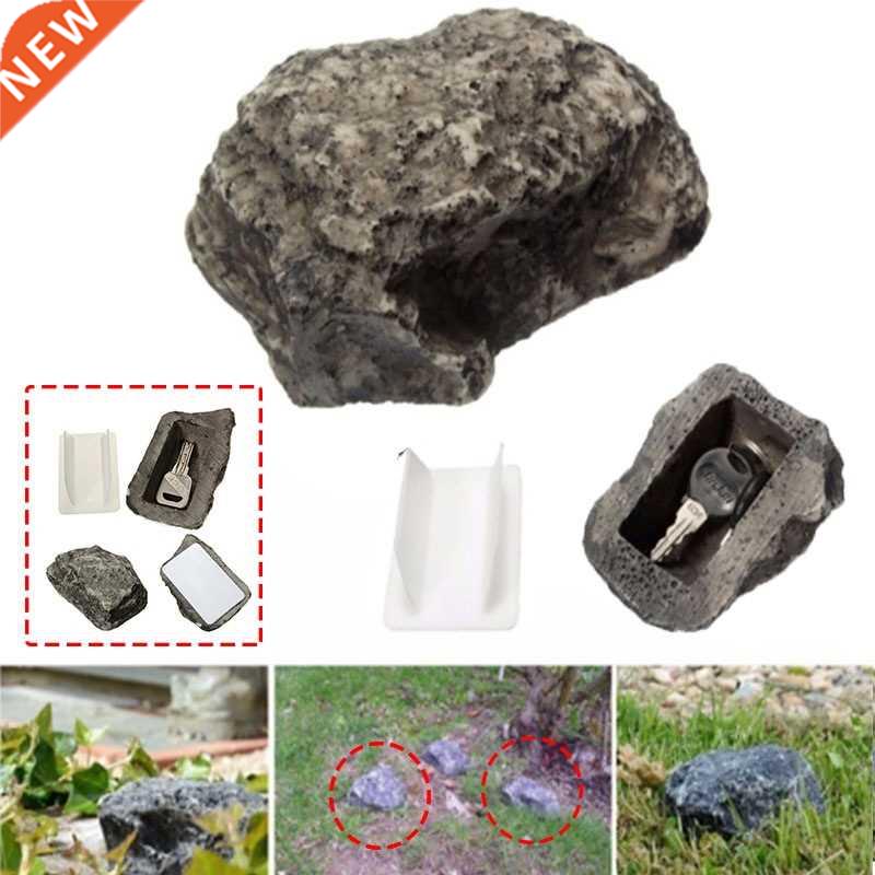 Outdoor Spare Garden Key Box Rock Hidden Hide In one Secur