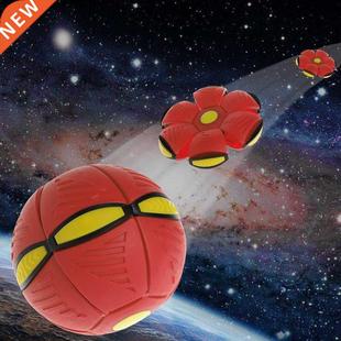 Throw With UFO Outd LED Kid Toy Flat Light Ball Flying Disc