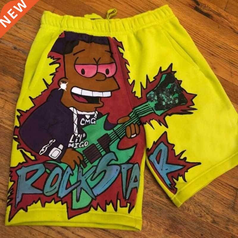 2021 summer mens fashion casual cotton printed shor