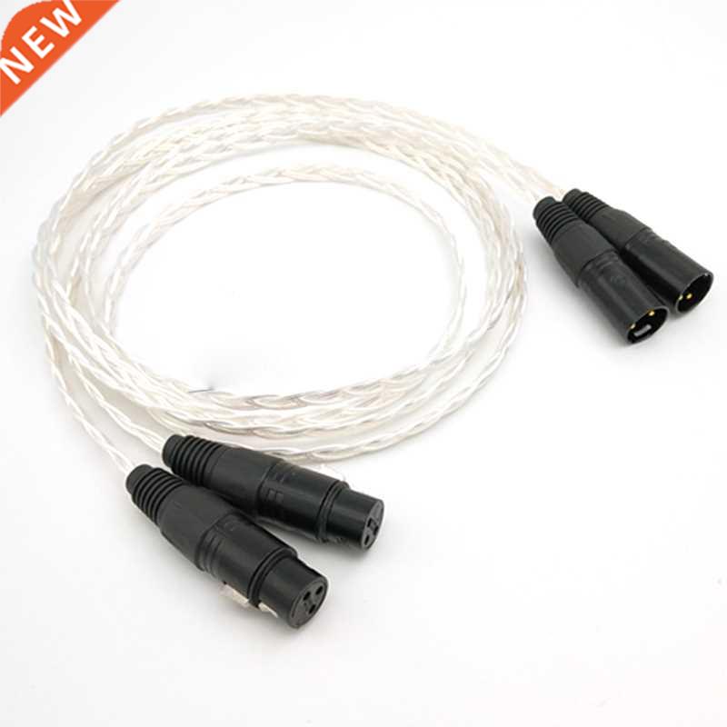 Pair 3Ag OCC Silver Plated Audio Interconnect Cable With NEU 电子元器件市场 其它元器件 原图主图