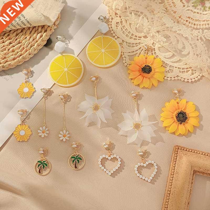 ear clips without pierced ears female temperament long simpl