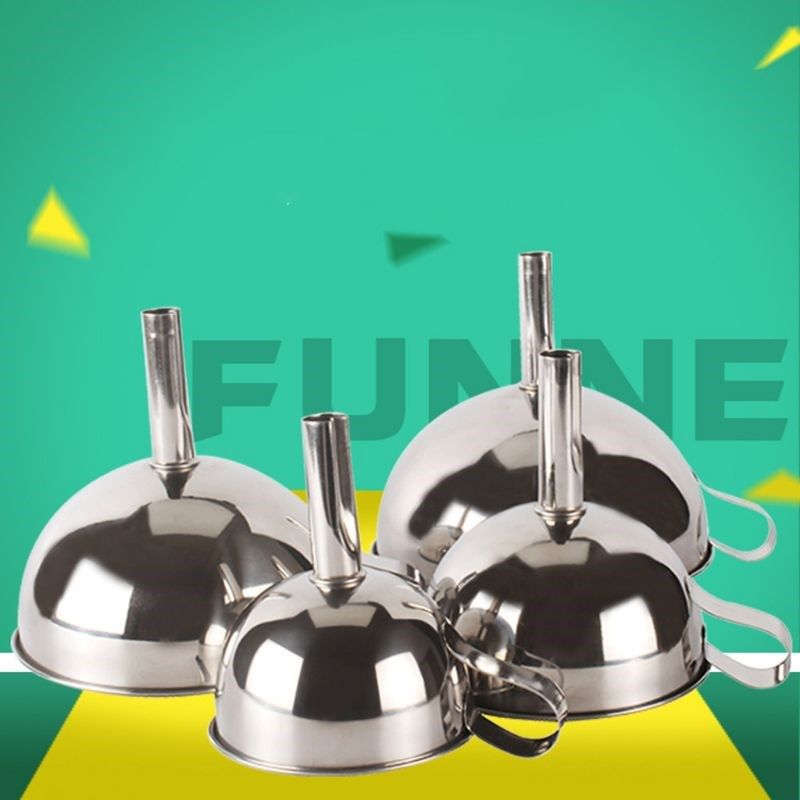 stainless steel funnel kitchen oil liquid canning hopper fil