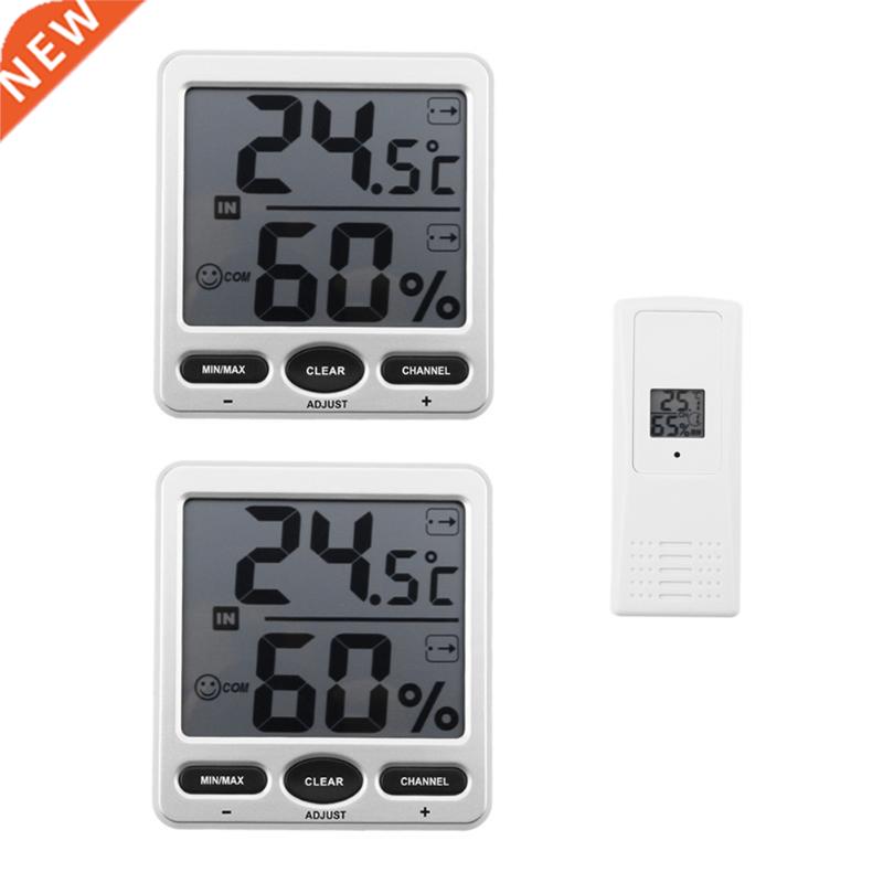 2pcs LCD ThermoHygrometer WS07C2 8Channel Indoor/ Thermomet