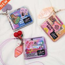 PVC Transpent Short Wallet For Girl Milkjoy Laser Holograp