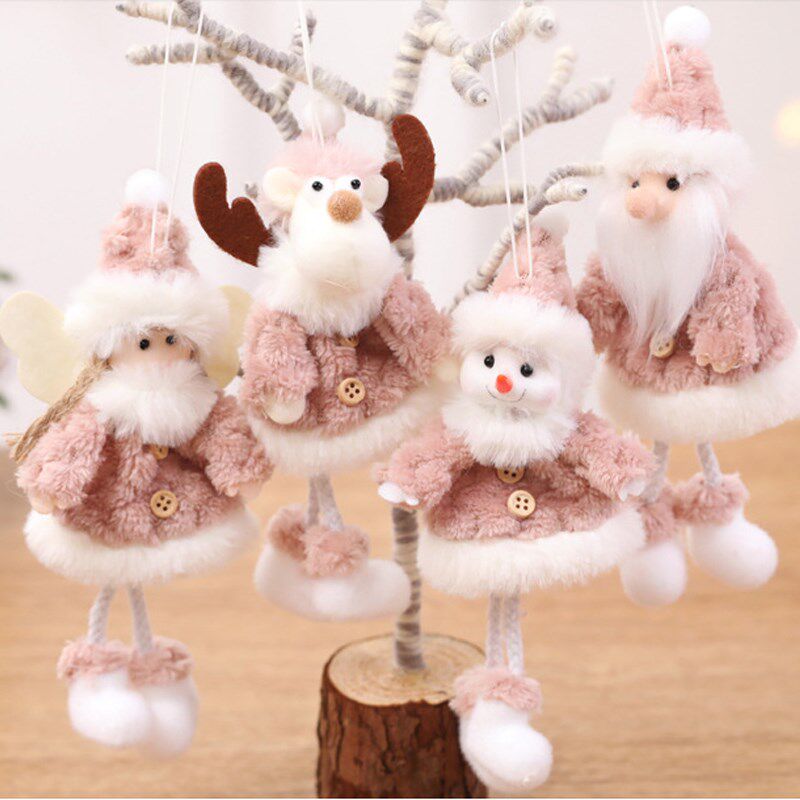 2020 christmas cute santa claus snowman elk angel dolls orna