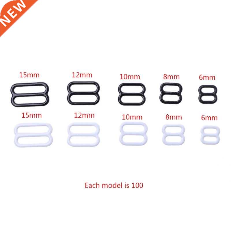 100pcs Metal Lingerie Adjustable Sewing Bra Sliders Rings Bu