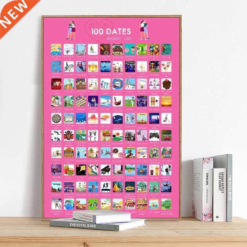 100 dates bucket list couple gift unframed paintings home d