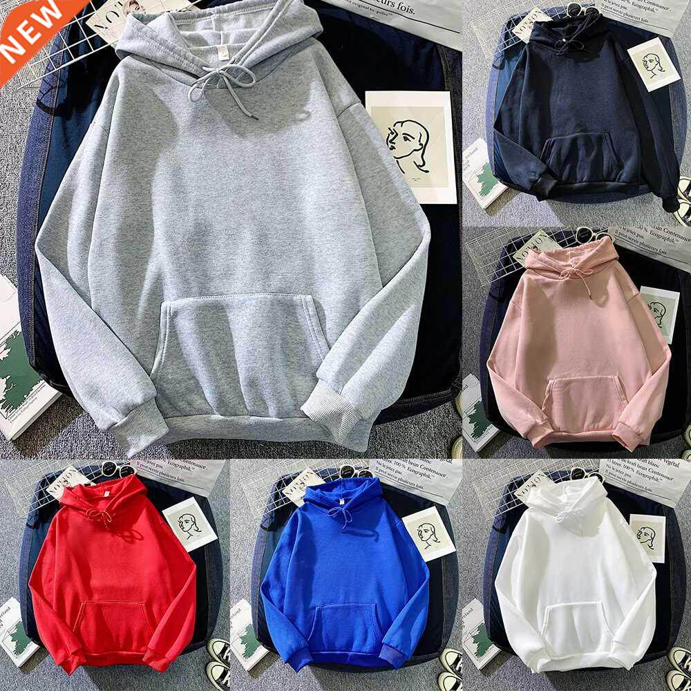 solid hoodies sweatshirts men women clothing polyester long