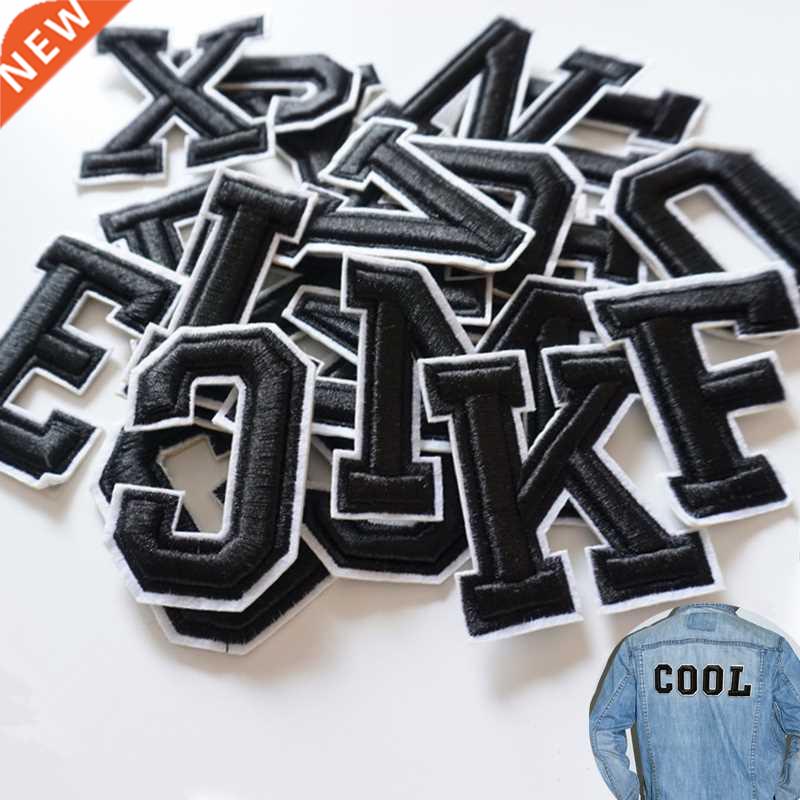 Large size English Alphabet Letter Embroidery Patches hot Me