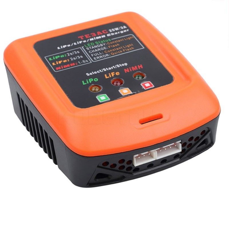 te3ac 25w/3a professional balance charger for 2s 3s lipo/2s