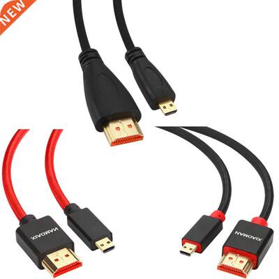 Micro HDMI to HDMI Adapter Support 4K 3D with Golden Plated