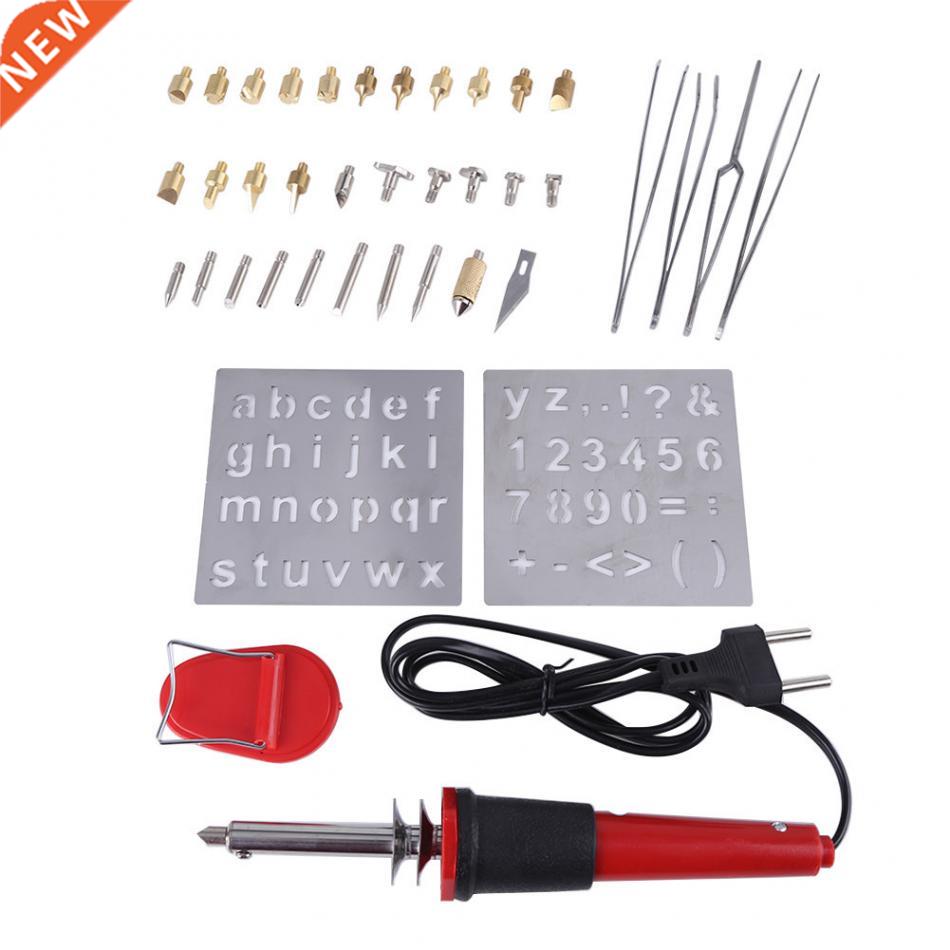 40pcs 30W Iron Pen Burning Pen Set Pyrography Tools Tips Alp