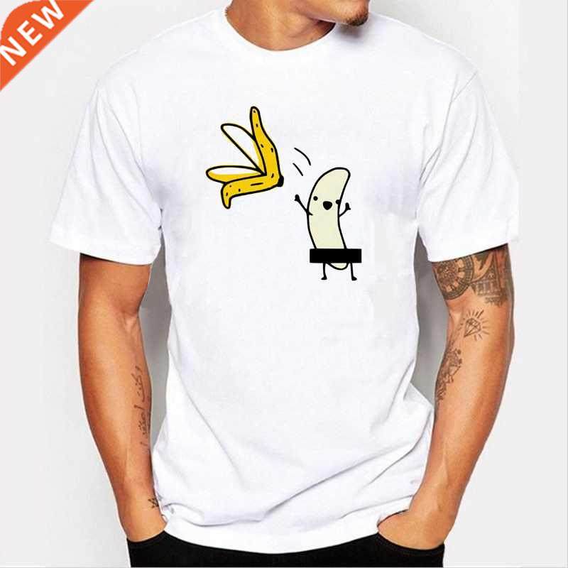 men	s banana disrobe funny design print t-shirt ser humor