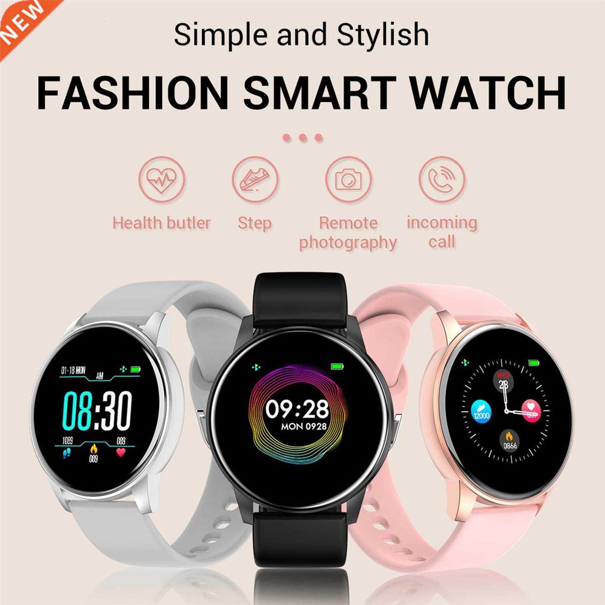 2021 smartwatch men 1.3ips color screen smart clock women he