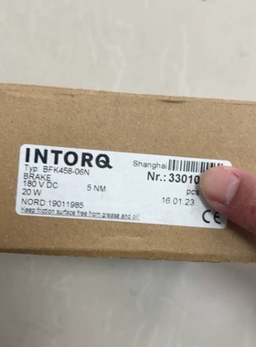 德国INTORQ电磁制动器BFK458-06N180V 议价
