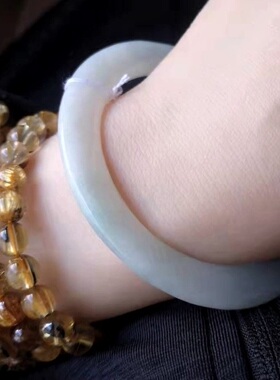 天然a货翡翠片镯叮当手镯玉石首饰实拍现货含证缅甸料不退闭眼入