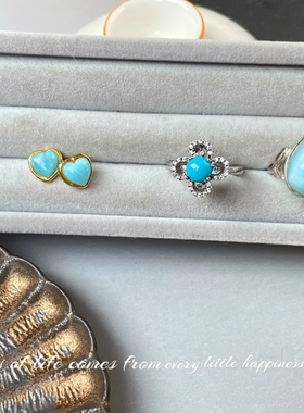 原创设计天然拉利玛睡美人戒指