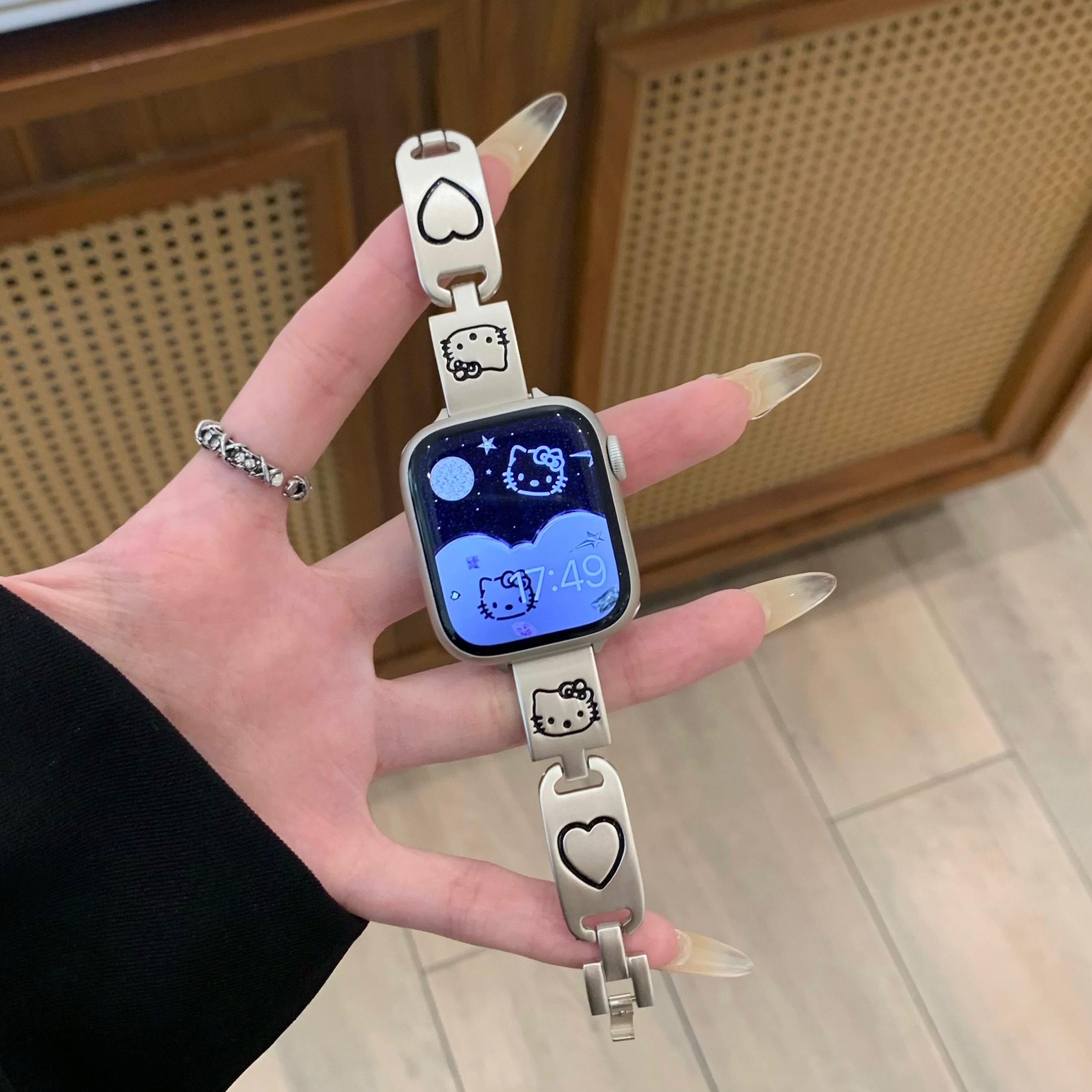 可爱Kitty凯蒂猫金属iwatch表带