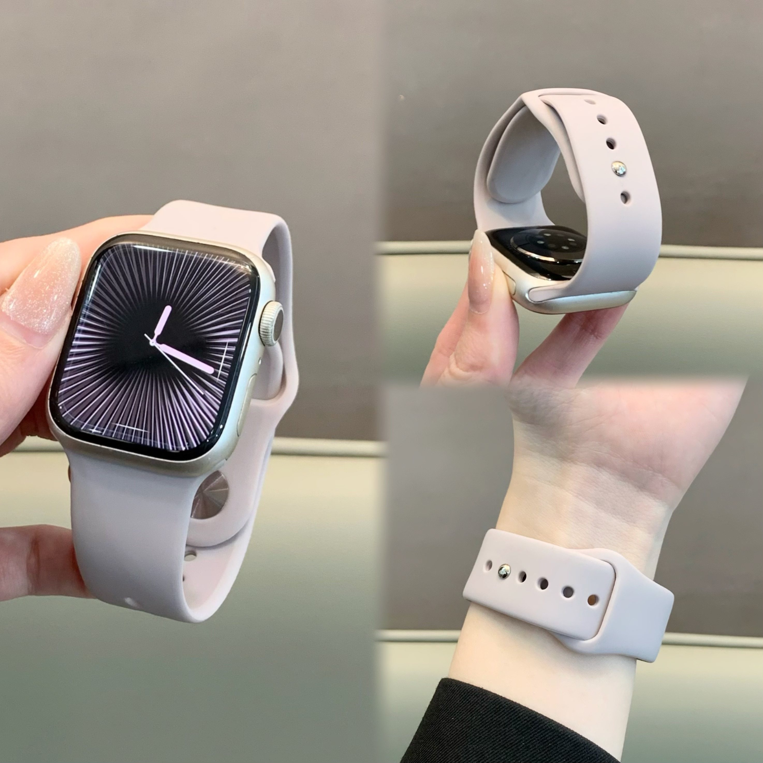 适用苹果手表iwatch10/s11表带简约舒适运动硅胶applewatch98表链