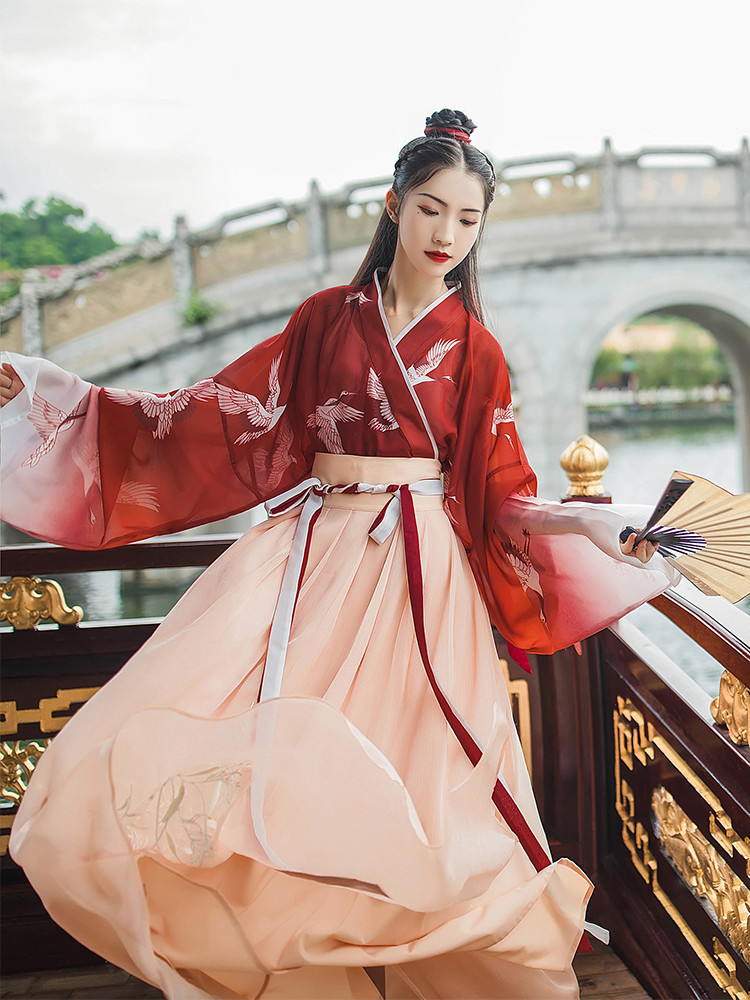 一点春仙鹤即将绝版鲛人泪渡尘却月樱花落衣锦江南馆全套汉服女夏限100000张券