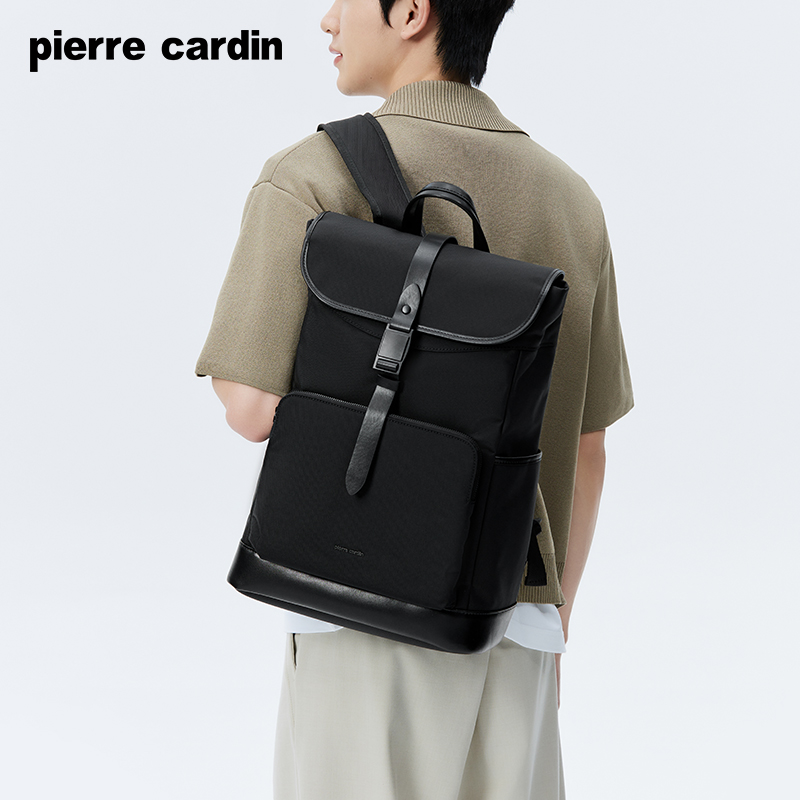 皮尔卡丹商务通勤男士双肩包