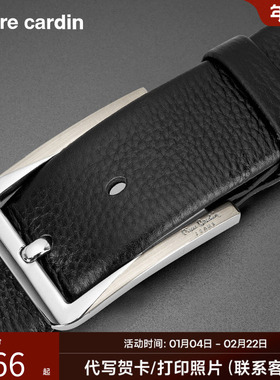 皮尔卡丹男士真皮皮带针扣休闲头层牛皮腰带柔软牛仔裤腰带男7169