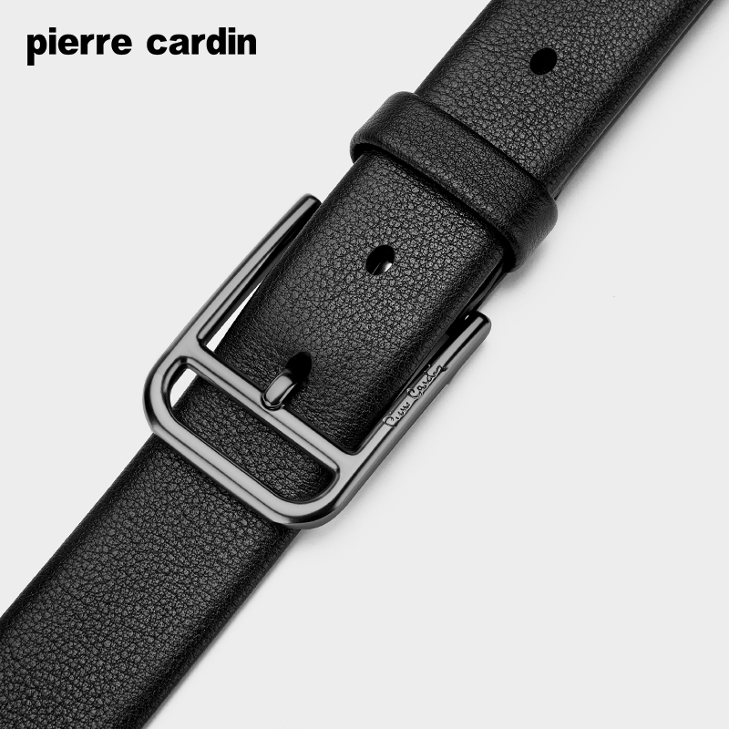 皮尔卡丹皮带男士真皮自动扣商务腰带纯牛皮针扣高档男款裤腰带