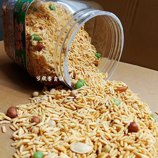 湖南浏阳特产糯米香脆炒米乡里特色芝麻花生青豆罐装炒米零食