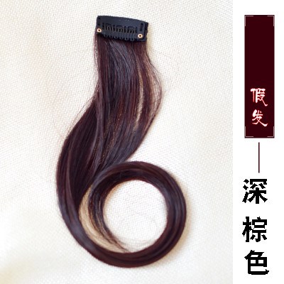 長直發頭發大波浪女帶劉海帶劉海片女臉片真發接中頭簾貼假假發