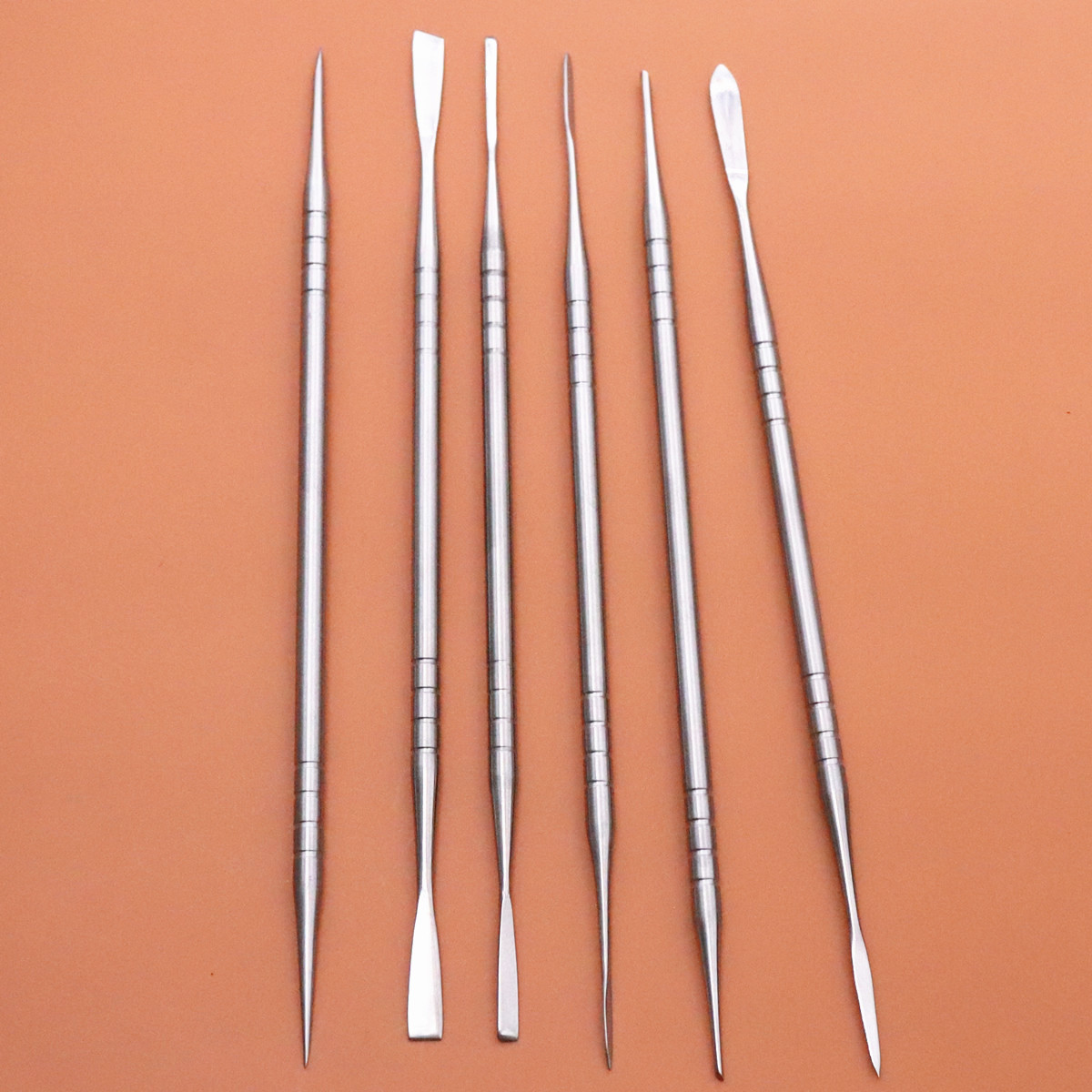 diy超轻粘土软陶泥塑人偶抹刀6件套不锈钢开眼压痕刀DIY雕塑工具