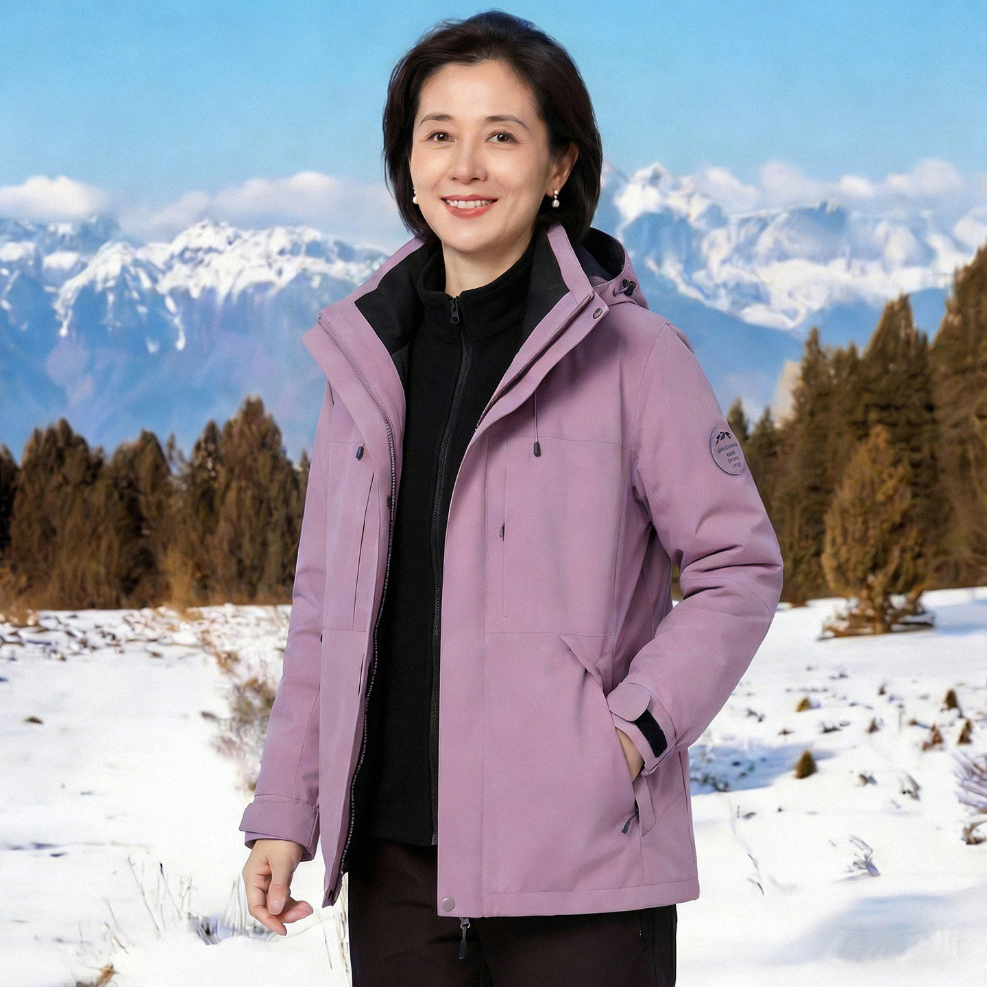 骆驼骑师妈妈冲锋衣秋冬款中老年女装2026年新款冬季外套三合一