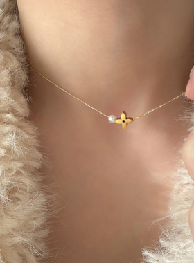 不掉色轻奢小众星星锁骨链女款