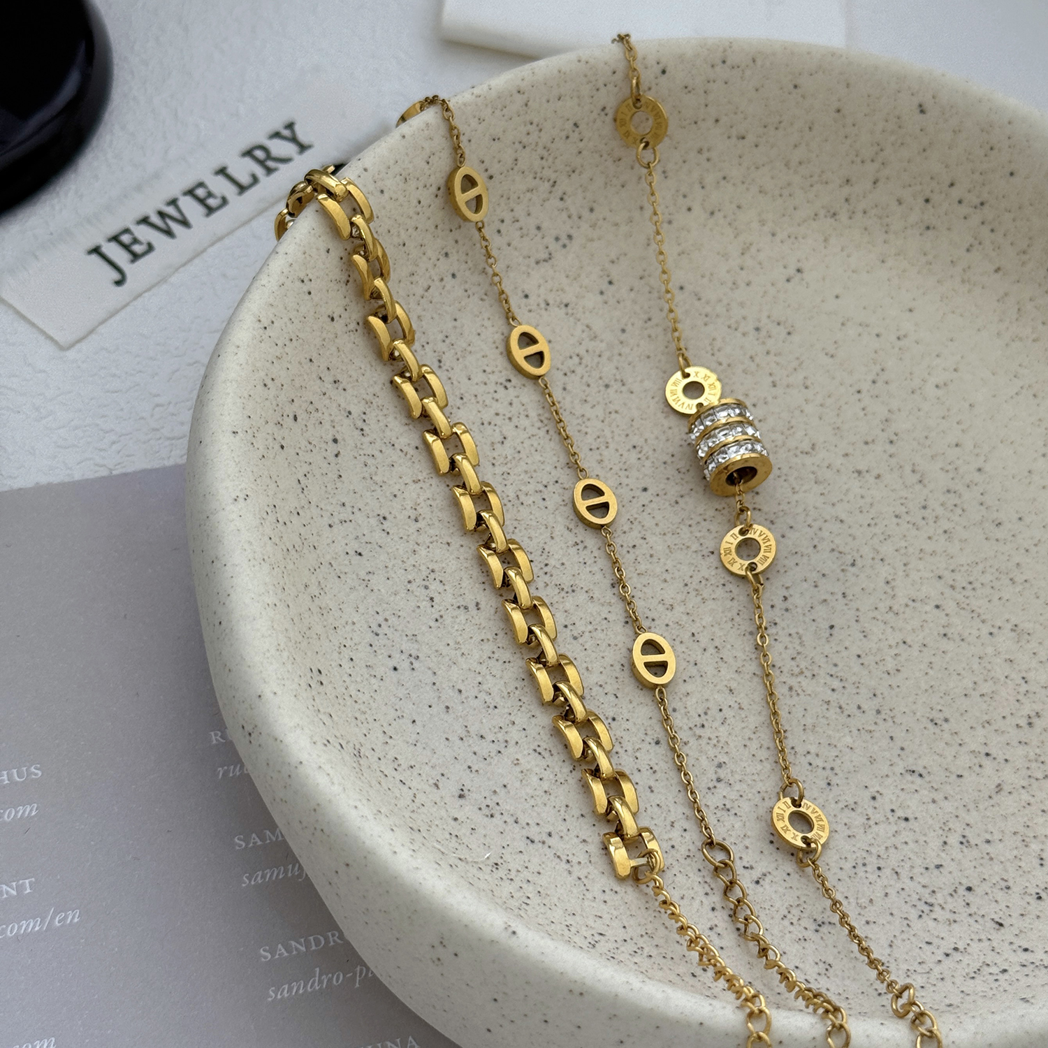 无品牌女钛钢欧美时尚手链