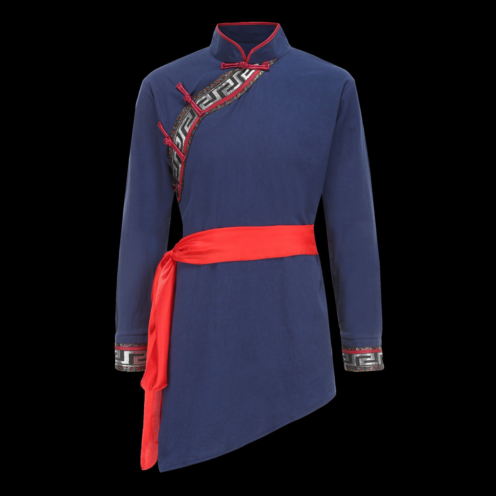 舞蹈世界演出服舞台表演服蒙古服装男少数民族棉麻中国风练功艺考