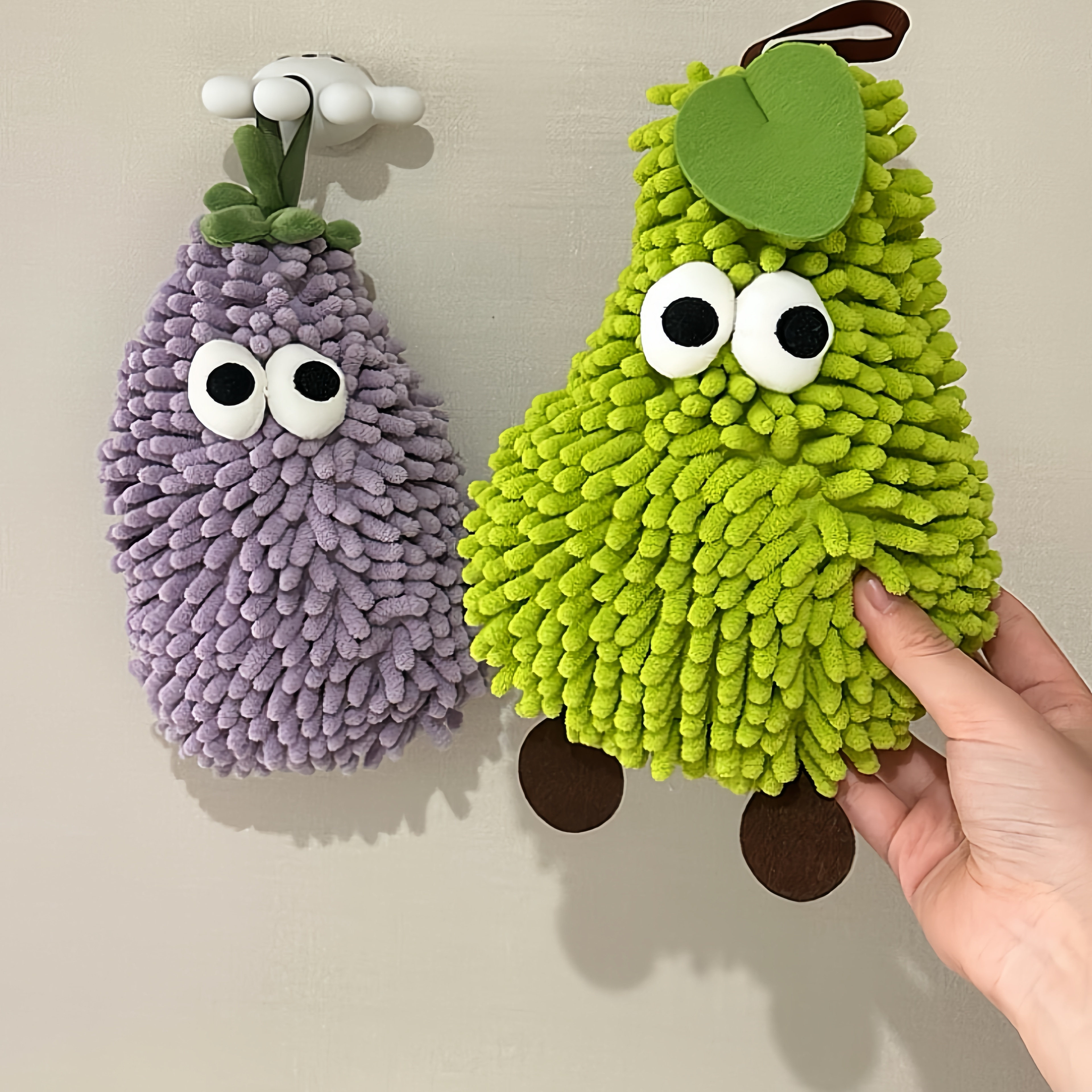 擦手巾雪尼尔萌趣挂式可爱多巴胺