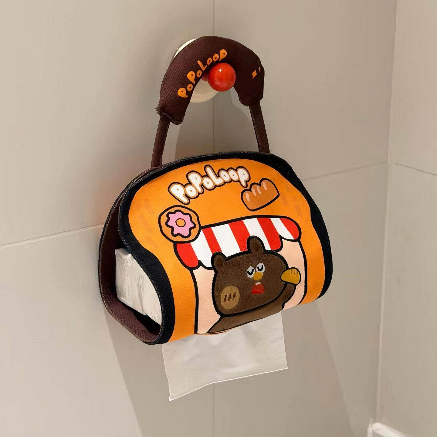 可爱小熊纸巾袋悬挂式家用化妆室墙面壁挂纸巾收纳袋卧室牀头创意,收纳整理,纸巾套,淘宝优惠券,粉丝福利购,淘宝优惠卷