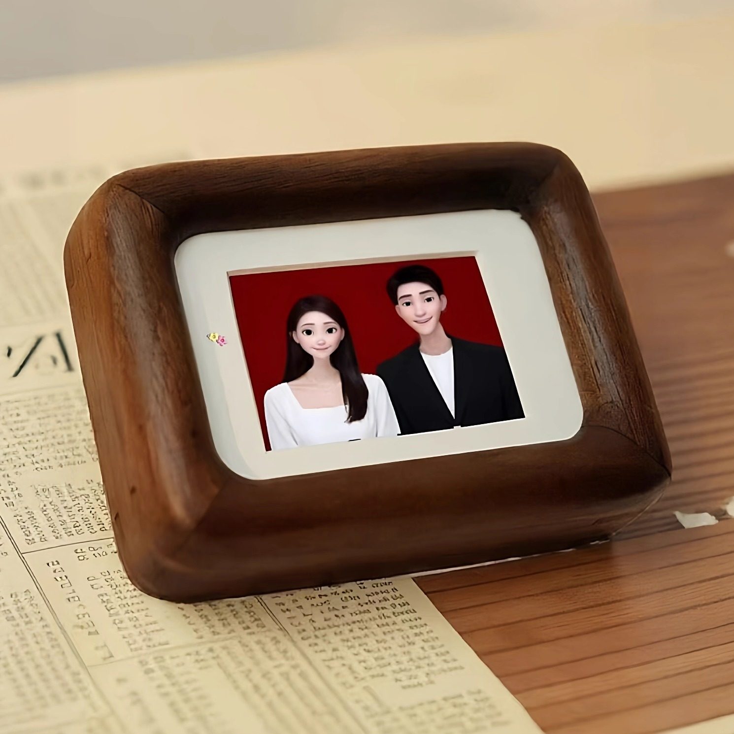 实木相框摆台结婚登记照摆台