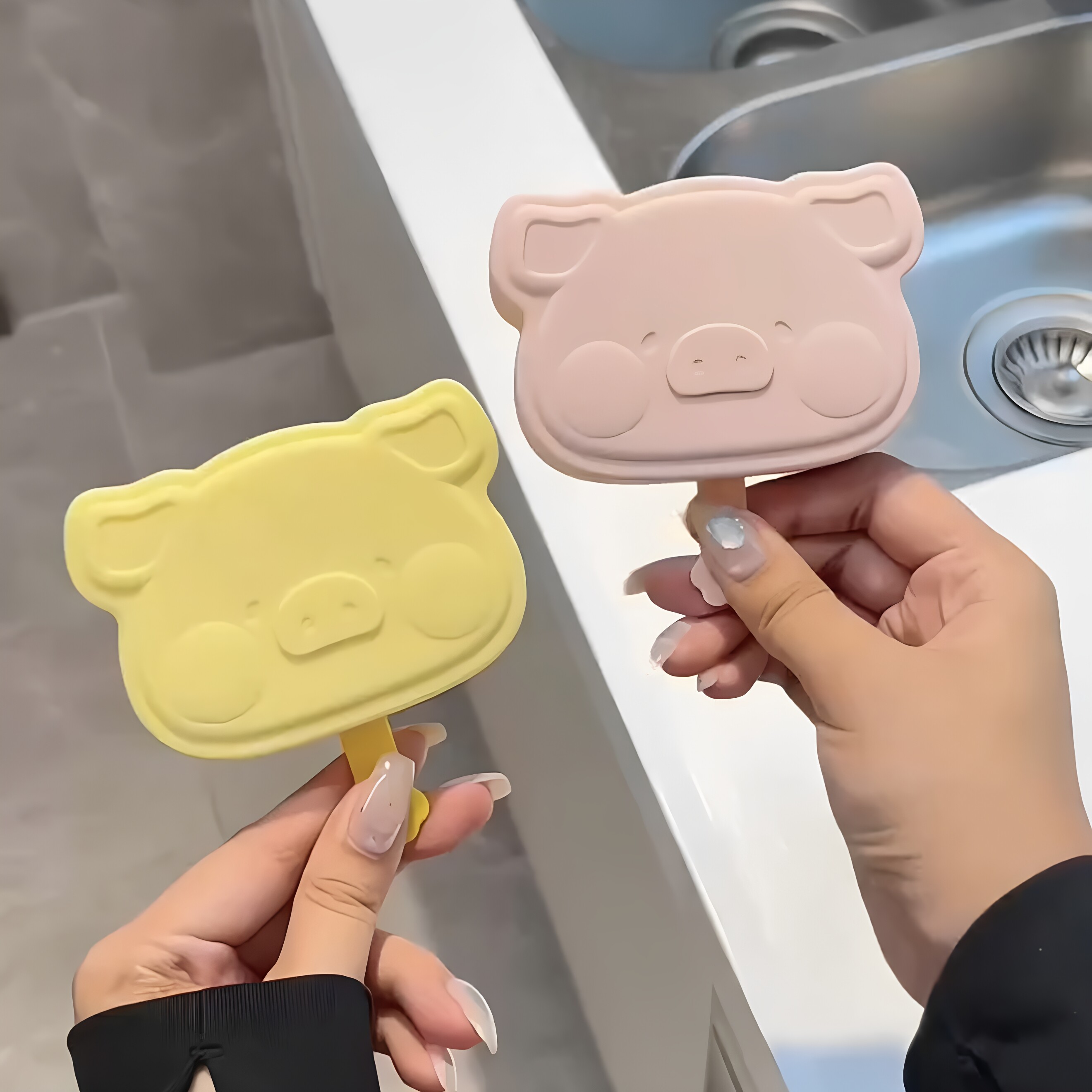 冰棒冰棍可爱lulu猪雪糕模具家用食品级软硅胶创意儿童自制冰淇淋