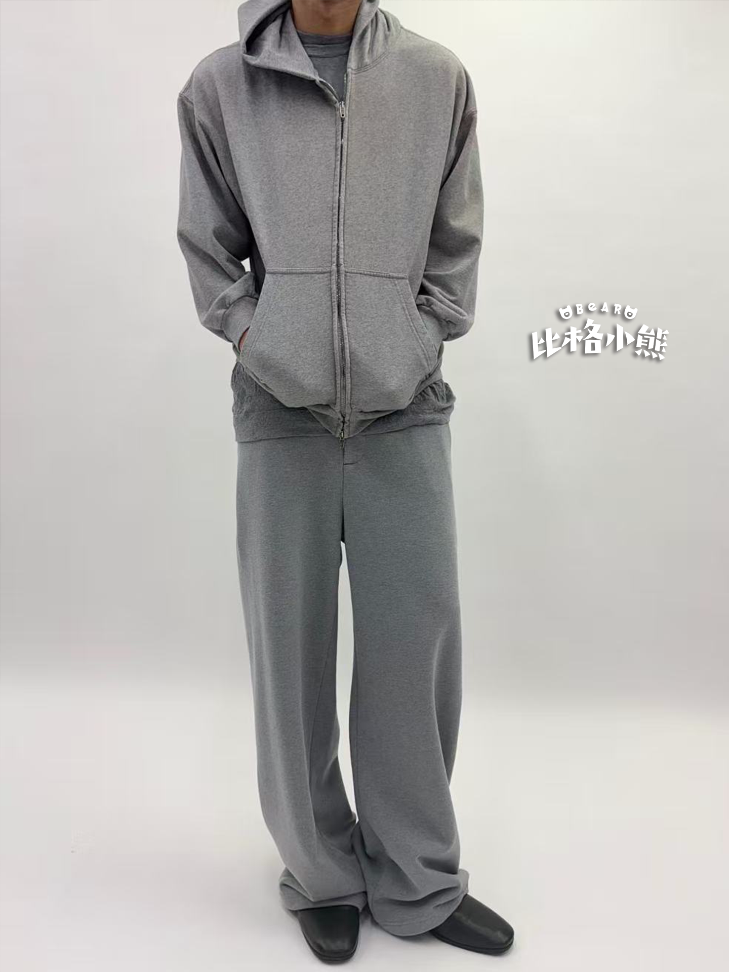thumbnail for [In stock] Kenijima is exactly the same gray hoodie hoodie and hoodie as it is worn