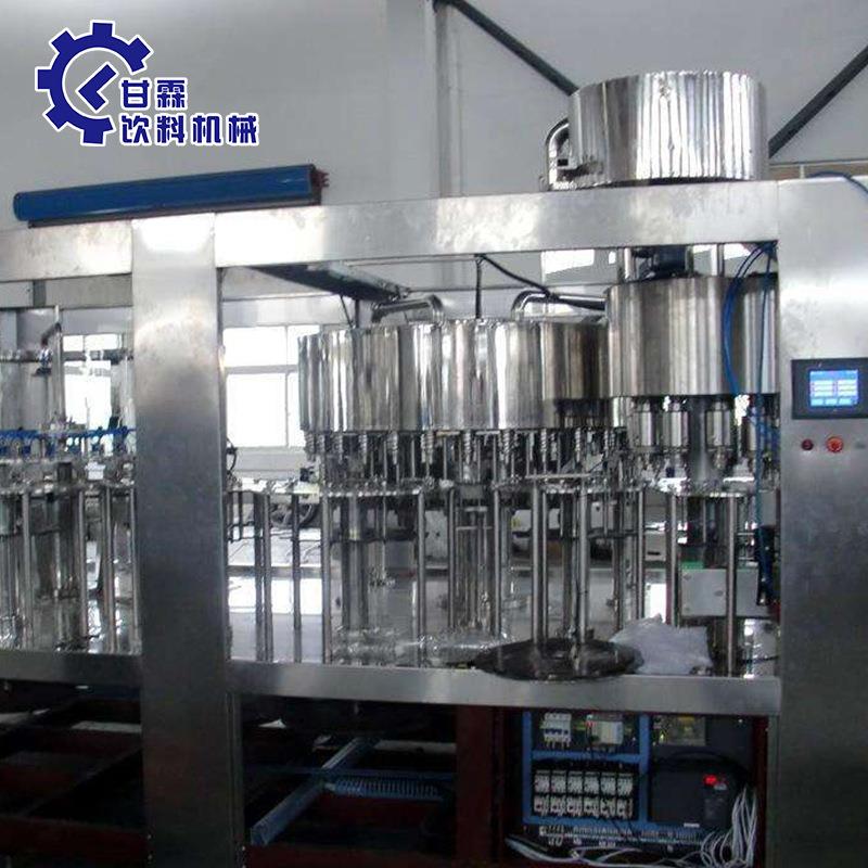 甘霖碳酸饮料啤酒灌装机自动三合一液体装矿泉水生产设备全自动