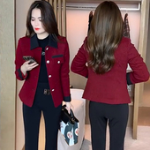 百搭显瘦时尚 小香风外套女士春秋季 2025新款 洋气质高级感呢子上衣