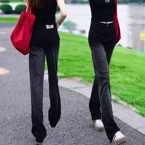 夏季薄款天丝高腰阔腿女牛仔裤