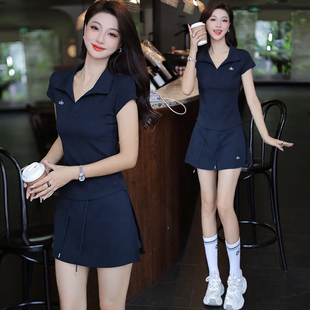 短裙裤套装女夏2025新款小个子穿搭一整套时尚休闲短袖t恤两件套