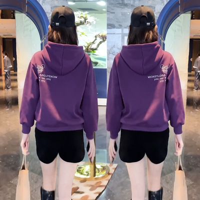 薄款连帽卫衣外套女春秋款