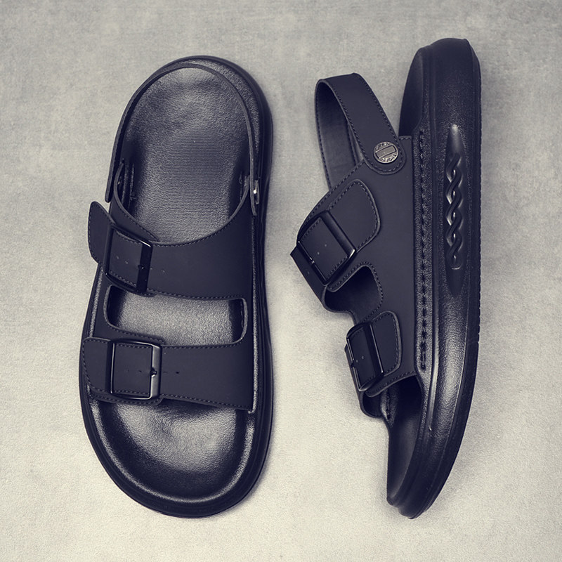 男士凉鞋夏季2025新款休闲百搭软底沙滩鞋外穿防滑凉拖鞋开车两穿,流行男鞋,沙滩鞋,淘宝优惠券,粉丝福利购,淘宝优惠卷