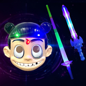 哪吒面具娜扎面具儿童创意玩具幼儿园礼物礼品夜市地摊批发摆地摊