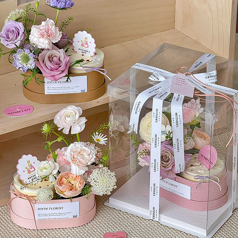 2025母亲节鲜花礼盒蛋糕装饰纸质椭圆形花盒妈妈节日伴手礼包装盒,节庆用品/礼品,蛋糕/烘焙装饰用品,淘宝优惠券,粉丝福利购,淘宝优惠卷