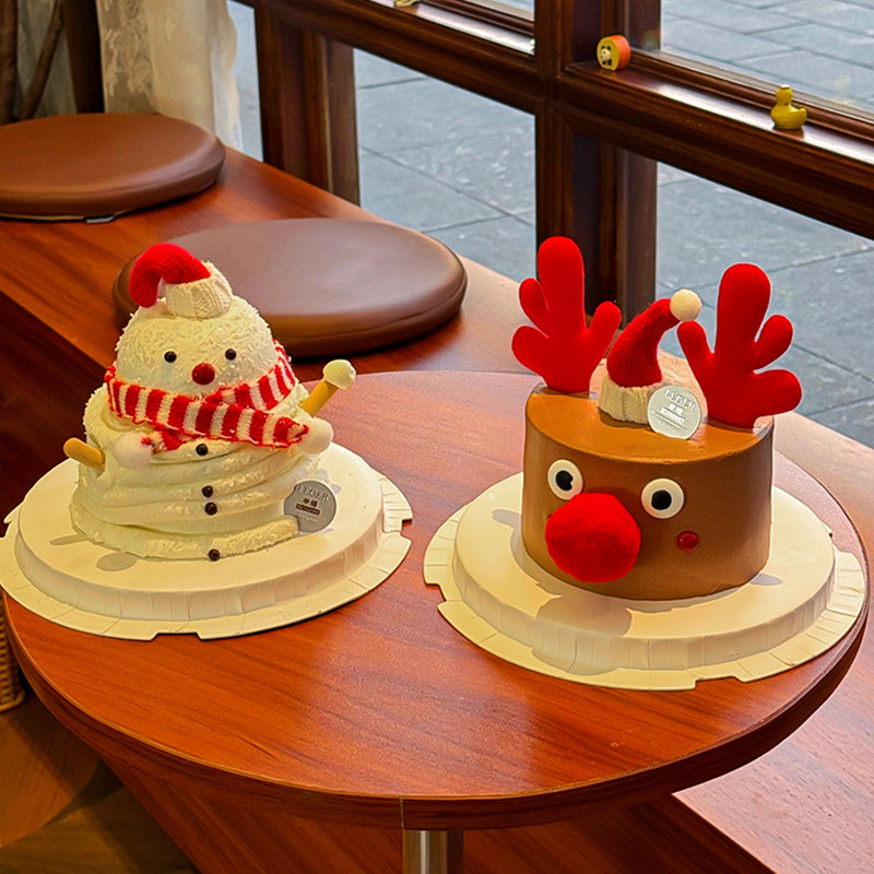 2024圣诞节可爱围巾雪人麋鹿蛋糕装饰毛线圣诞帽红色鹿角造型插件,节庆用品/礼品,蛋糕/烘焙装饰用品,淘宝优惠券,粉丝福利购,淘宝优惠卷